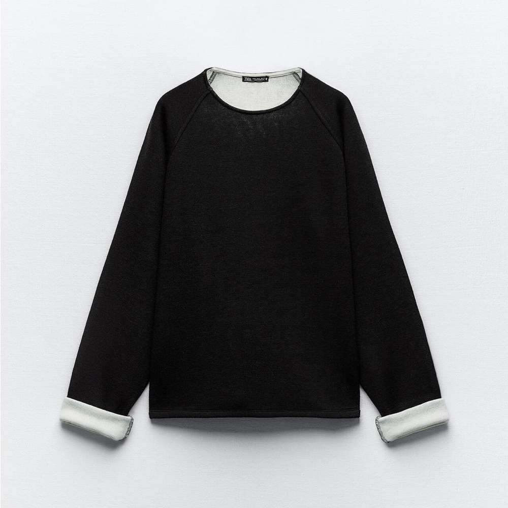 Zara Woman’s Black Double Sided Sweater/Sweatshirt